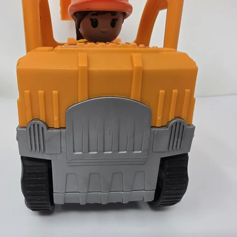 Plastic Backhoe Tractor Construction Orange Worker